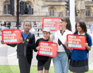 No Child Left Behind Free School Meals Rally in Parliament Square, London, UK