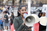No Child Left Behind Free School Meals Rally in Parliament Square, London, UK