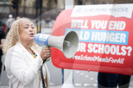 No Child Left Behind Free School Meals Rally in Parliament Square, London, UK
