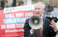 No Child Left Behind Free School Meals Rally in Parliament Square, London, UK