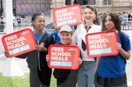 No Child Left Behind Free School Meals Rally in Parliament Square, London, UK