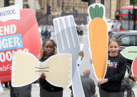 No Child Left Behind Free School Meals Rally in Parliament Square, London, UK