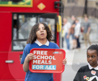 No Child Left Behind Free School Meals Rally in Parliament Square, London, UK