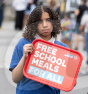 No Child Left Behind Free School Meals Rally in Parliament Square, London, UK