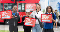 No Child Left Behind Free School Meals Rally in Parliament Square, London, UK