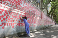 Covid Memorial Wall, London, UK.