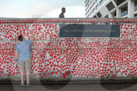 Covid Memorial Wall, London, UK.