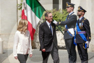 Roma, Giorgia Meloni incontra il Presidente dello Stato d&#x2019;Israele, Isaac Herzog a Palazzo Chigi
