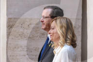 Roma, Giorgia Meloni incontra il Presidente dello Stato d&#x2019;Israele, Isaac Herzog a Palazzo Chigi