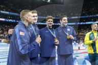Team USA wins men's 4x100-meter freestyle swim at Paris Olympics