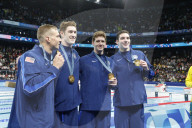 Team USA wins men's 4x100-meter freestyle swim at Paris Olympics
