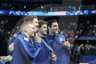 Team USA wins men's 4x100-meter freestyle swim at Paris Olympics