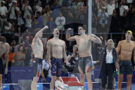 Team USA wins men's 4x100-meter freestyle swim at Paris Olympics