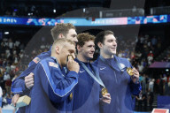 Team USA wins men's 4x100-meter freestyle swim at Paris Olympics