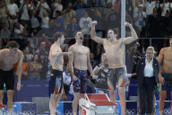 Team USA wins men's 4x100-meter freestyle swim at Paris Olympics