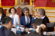 Energy Secretary Ed Miliband hosts a climate crisis roundtable