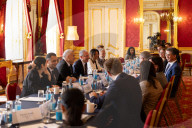 Energy Secretary Ed Miliband hosts a climate crisis roundtable
