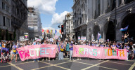 Trans Pride in London, Piccadilly, London, UK.