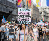Trans Pride in London, Piccadilly, London, UK.