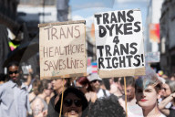 Trans Pride in London, Piccadilly, London, UK.