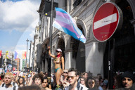 Trans Pride in London, Piccadilly, London, UK.