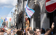 Trans Pride in London, Piccadilly, London, UK.