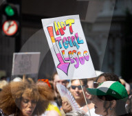 Trans Pride in London, Piccadilly, London, UK.