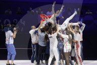 Manon Apithy-Brunet wins gold in fencing at Paris Olympics