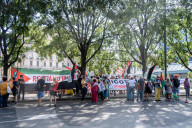Manifestazione di associazioni filo palestinesi per il boicottaggio della casa farmaceutica israeliana TEVA