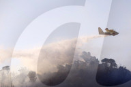 Roma - Incendio nei pressi del tribunale nella zona Monte Mario