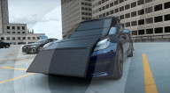 Fold out solar panel roof box to keep EV drivers moving