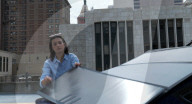 Fold out solar panel roof box to keep EV drivers moving