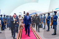 UGANDA-ENTEBBE-GABON TRANSITIONAL PRESIDENT-VISIT