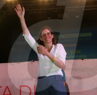 Il segretario PD Elly Schlein partecipa alla festa del partito a Villalunga di Casalgrande