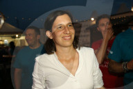 Il segretario PD Elly Schlein partecipa alla festa del partito a Villalunga di Casalgrande