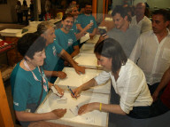 Il segretario PD Elly Schlein partecipa alla festa del partito a Villalunga di Casalgrande