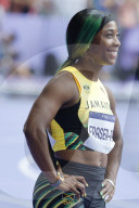 Jamaican sprinter Shelly-Ann Fraser-Pryce in Paris Olympics