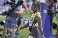 Jamaican sprinter Shelly-Ann Fraser-Pryce in Paris Olympics