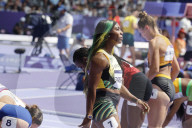 Jamaican sprinter Shelly-Ann Fraser-Pryce in Paris Olympics
