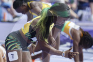 Jamaican sprinter Shelly-Ann Fraser-Pryce in Paris Olympics