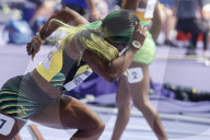 Jamaican sprinter Shelly-Ann Fraser-Pryce in Paris Olympics