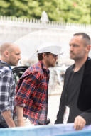 Paris 2024 - Ryan Gosling, Eva Mendes And Daughters Arrive At Bercy Arena