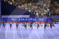 Men's 100m final of the athletics event at the Paris 2024 Olympic Games