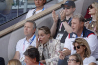 Sharon Stone at Paris Olympics tennis final