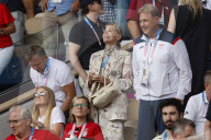 Sharon Stone at Paris Olympics tennis final