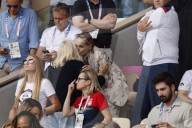 Sharon Stone at Paris Olympics tennis final
