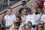Sharon Stone at Paris Olympics tennis final