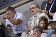 Sharon Stone at Paris Olympics tennis final