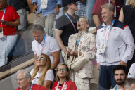 Sharon Stone at Paris Olympics tennis final