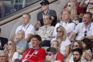 Sharon Stone at Paris Olympics tennis final